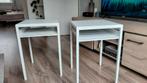 Ikea Nyboda Bijzettafel 2x Wit/Grijs, Ophalen, Minder dan 45 cm, Minder dan 55 cm, Metaal of Aluminium