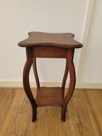 Plantentafel Art Nouveau eiken 2-laags -bijzettafel-etagière, Antiek en Kunst, Curiosa en Brocante, Ophalen