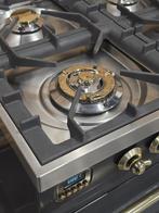 Luxe Fornuis Boretti 100cm antraciet + messing 6 pits, Niet ingevuld, 60 cm of meer, Niet ingevuld, Ophalen of Verzenden