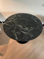 Eettafel rond 110cm zwart marmerlook, Huis en Inrichting, Tafels | Eettafels, Ophalen, Gebruikt, Rond, Vier personen