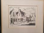 Vintage schilderij straat in Brugge, Antiek en Kunst, Ophalen of Verzenden