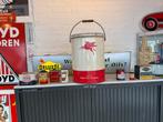 Vintage Mobil Olie Emmer groot blik, Ophalen of Verzenden