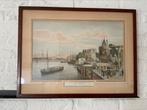 Antieke Prent Litho Oosterdok Amsterdam Benoist Chapuy, Ophalen of Verzenden