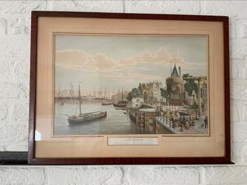 Antieke Prent Litho Oosterdok Amsterdam Benoist Chapuy beschikbaar voor biedingen