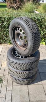 15” Peugeot 207 / 208 / Partner  velgen + winterbanden 4x108, Auto-onderdelen, Banden en Velgen, Gebruikt, 15 inch, Velg(en), 195 mm