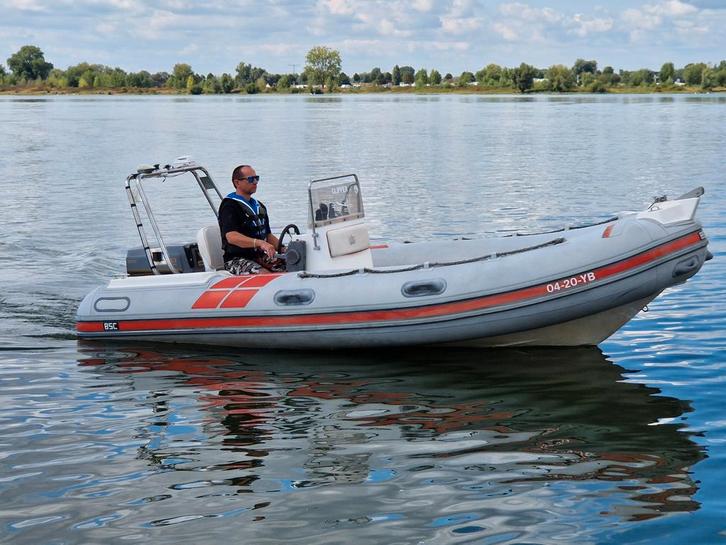 Rubberboot te koop, Watersport en Boten, Rubberboten, Gebruikt, Overige merken, Overige materialen, 70 tot 120 pk, Benzine, Ophalen