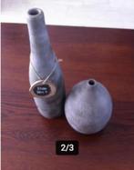 Set zware vazen Ikea grijs H48+H28 cm, Overige kleuren, Aardewerk of Porselein, Ophalen of Verzenden, Zo goed als nieuw