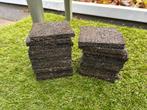 Rubberen tegels + tegeldragers, Tuin en Terras, Ophalen, Gebruikt, Rubber, Minder dan 5 m²