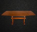 1x Vintage uitschuifbare eettafel massief eiken art deco, Ophalen of Verzenden