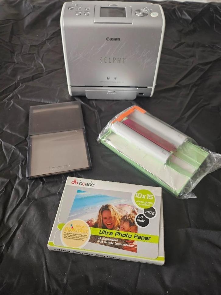 Canon Selphy ES1 met veel extra's, zonder adapter. ONGETEST, Audio, Tv en Foto, Fotografie | Fotopapier, Gebruikt, Ophalen of Verzenden