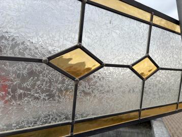 Antiek Glas in Lood Paneel 105 x 30 cm beschikbaar voor biedingen