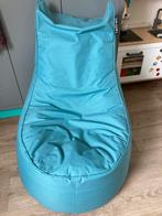 Grote blauwe zitzak merk Lebel, Huis en Inrichting, Zitzakken, Ophalen, Zo goed als nieuw, Blauw