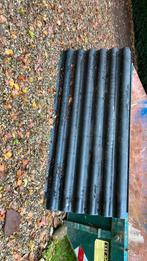 4 hele en 8 halve golfplaten, Doe-het-zelf en Verbouw, Dakpannen en Dakbedekking, Ophalen, Steen of Klei, Zwart, Zo goed als nieuw