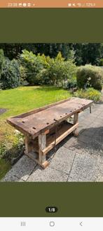 Werkelijk prachtige antieke vintage robuuste werkbank 258cm, Ophalen, 200 cm of meer, Zo goed als nieuw, Rechthoekig