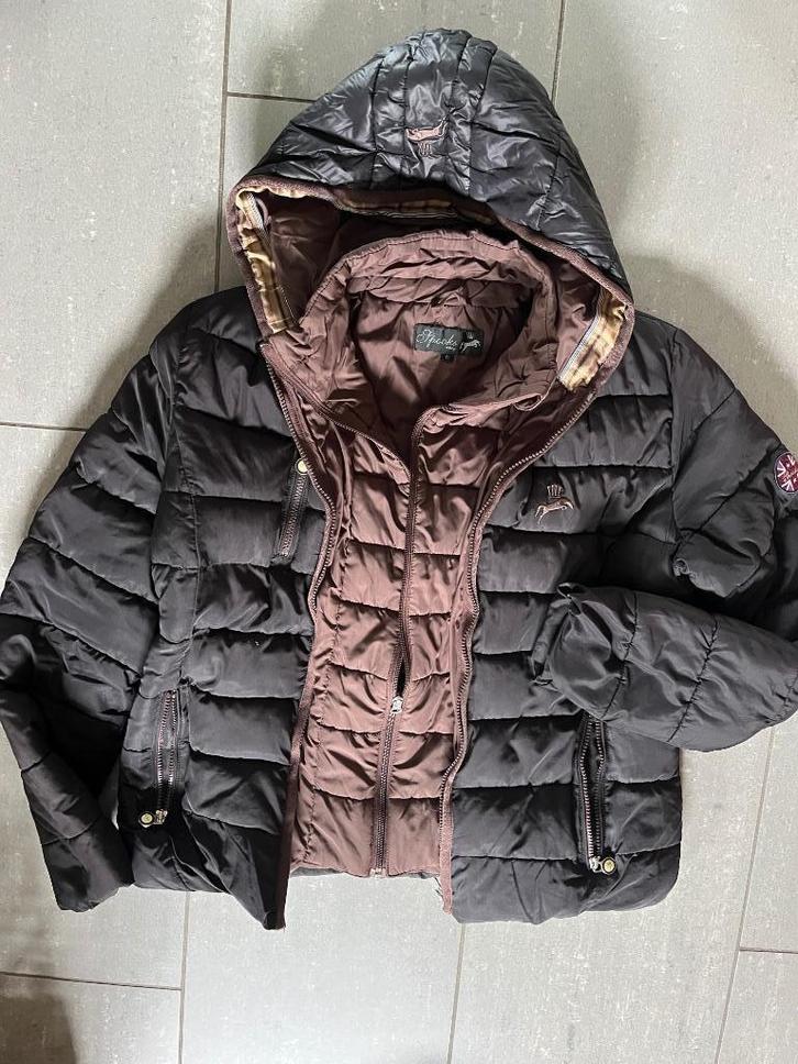 Winterjas Spooks zwart, maat XL., Dieren en Toebehoren, Paardrijkleding, Gebruikt, Dames, Bovenkleding, Overige soorten, Verzenden