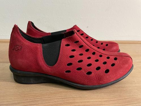 Sch23 - Rode leren Loints of Holland schoenen maat 38 (1), Kleding | Dames, Schoenen, Zo goed als nieuw, Sneakers of Gympen, Rood