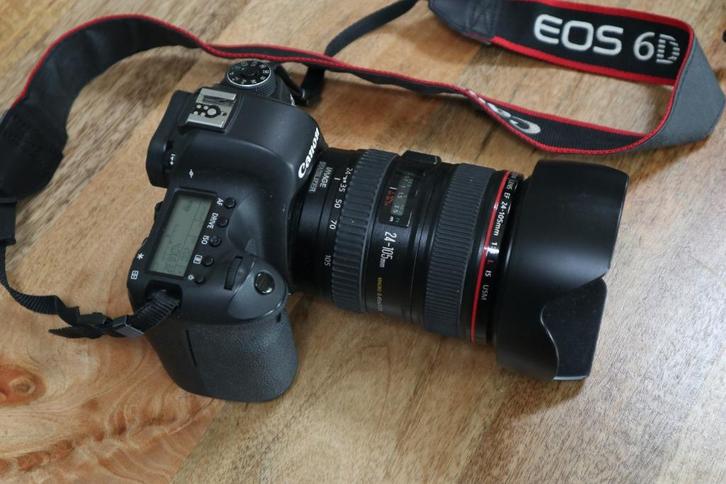 Canon full frame camera 6D met 24-105mm en flitser 430 EX II, Audio, Tv en Foto, Fotocamera's Digitaal, Zo goed als nieuw, Spiegelreflex