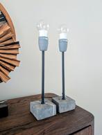 Set stoere tafellampen met stenen voet, Ophalen of Verzenden, Minder dan 50 cm