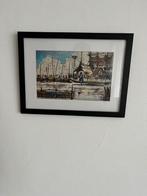 Schilderij: Havengezicht met boten, Antiek en Kunst, Kunst | Schilderijen | Klassiek, Ophalen