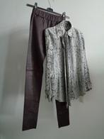 Tina Brader New York zijden blouse, snake, maat 36, NIEUW, Nieuw, Ophalen of Verzenden, Maat 36 (S), Grijs