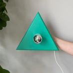 Retro vintage wandlamp driehoek Deens ES Horn, Huis en Inrichting, Lampen | Wandlampen, Ophalen of Verzenden, Gebruikt, Hout