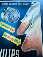 PHILIPS philiShave reclame winkel display emaille, Verzamelen, Ophalen of Verzenden, Zo goed als nieuw, Reclamebord