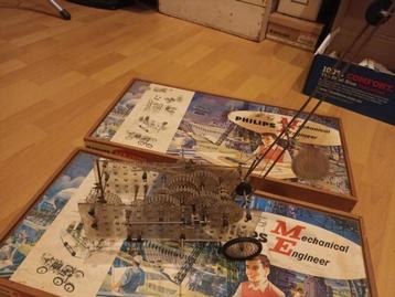 2x Vintage Philips Mechanical Engineer Bouwdozen beschikbaar voor biedingen