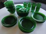 Arcoroc Sierra vintage 6-voudig servies groen, Huis en Inrichting, Keuken | Servies, Ophalen, Zo goed als nieuw, Overige stijlen