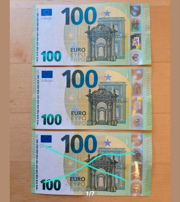 100 euro bankbiljet Lagarde drachi 2019 2*  Luxemburg 