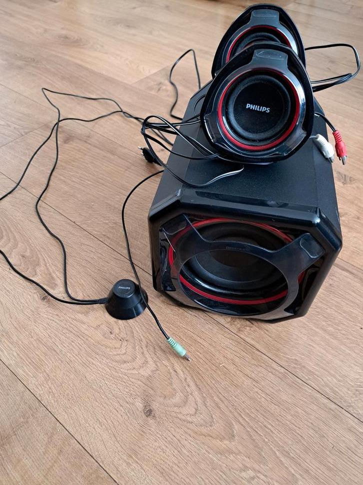 Philips 2.1 Multimedia Speakersysteem, Computers en Software, Pc speakers, Zo goed als nieuw, Ophalen of Verzenden