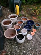 14st Diverse bloempotten - Aardewerk., Tuin en Terras, Bloempotten, Ophalen, Gebruikt, Rond, Tuin