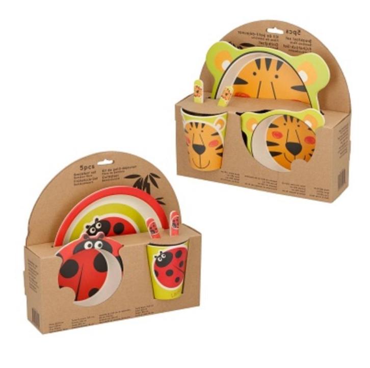 Kids-servies Lieveheersbeestje of Leeuw OP=OP!!, Caravans en Kamperen, Kampeeraccessoires, Nieuw, Ophalen of Verzenden