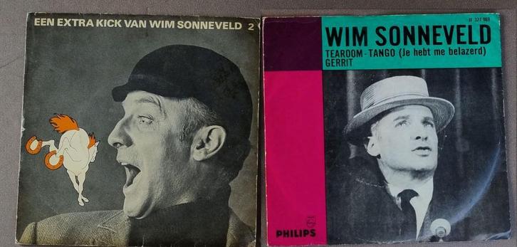 2x Singletjes 45 toeren van WIM SONNEVELD, Cd's en Dvd's, Vinyl Singles, Gebruikt, Single, Nederlandstalig, 7 inch, Ophalen of Verzenden