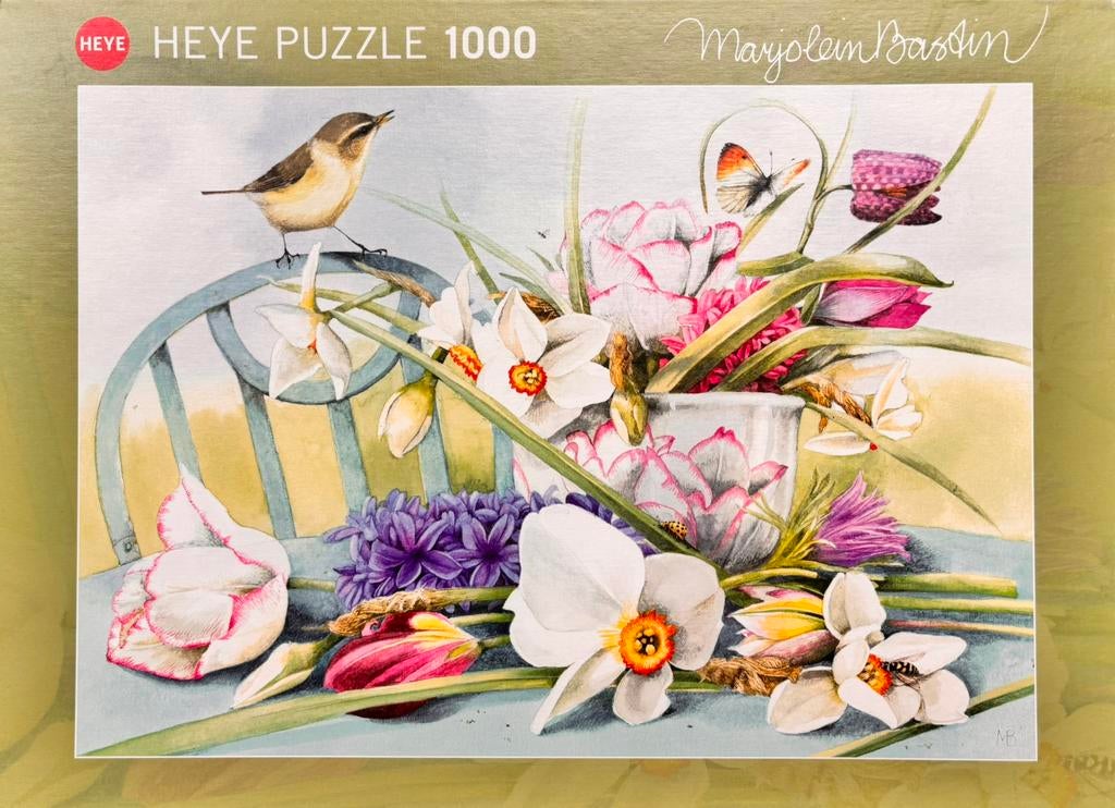 Puzzel “Spring” Marjolein Bastin, Hobby en Vrije tijd, Denksport en Puzzels, Ophalen of Verzenden, 500 t/m 1500 stukjes, Zo goed als nieuw