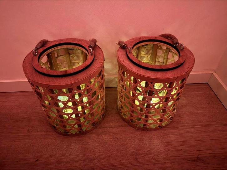 Set van 2 decoratieve lantaarns, Huis en Inrichting, Lampen | Overige, Zo goed als nieuw, Ophalen
