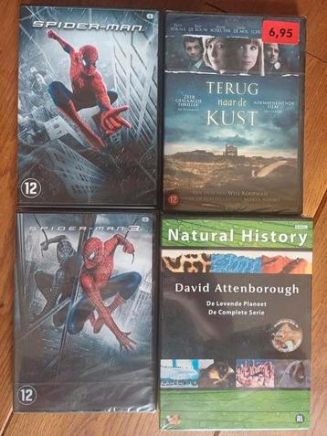 DVD Collectie: Spiderman, Attenborough, Terug naar de Kust beschikbaar voor biedingen