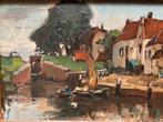 Hendrik van Leeuwen (van Oudewater) - Schoonhoven de Tol., Antiek en Kunst, Kunst | Schilderijen | Klassiek, Ophalen of Verzenden