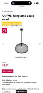 Zwarte hanglamp (Karwei Louis), Ophalen, Zo goed als nieuw, Minder dan 50 cm
