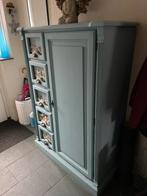 Petrolkleurige schoenenkast met lades, Ophalen