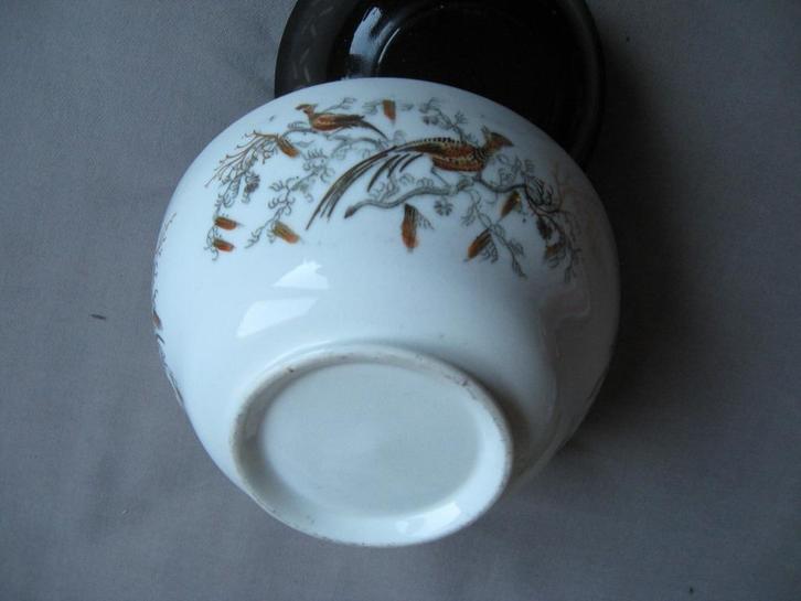 Coalport soep- of sauskom, fazanten in takken (met goudverf, Antiek en Kunst, Antiek | Keukenbenodigdheden, Ophalen of Verzenden
