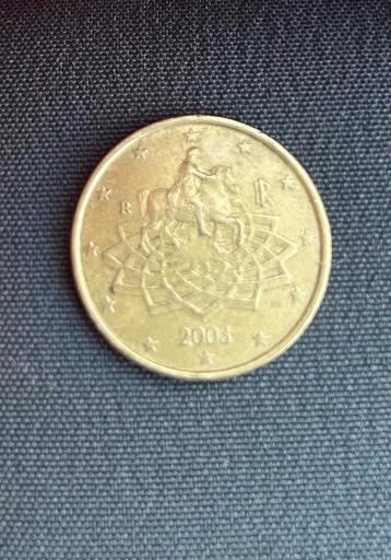 50 eurocent munt Italie 2003 beschikbaar voor biedingen