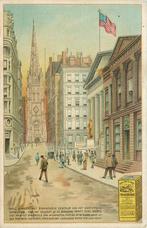 (701-354-047) New York NY Wall Street, Verzamelen, Ansichtkaarten | Buitenland, Verzenden, Buiten Europa
