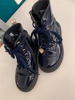 Muyters enkellaarsje zgan 24 donkerblauw goud lakleer, Zo goed als nieuw, Muyters, Verzenden, Meisje