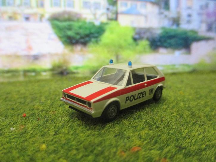 Volkswagen Golf Mk.1 POLIZEI Politie Oostenrijk, Hobby en Vrije tijd, Modelauto's | 1:87, Zo goed als nieuw, Auto, Rietze, Ophalen of Verzenden