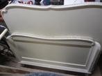 Vintage wit houten eenpersoons bed ombouw, Antiek en Kunst, Ophalen