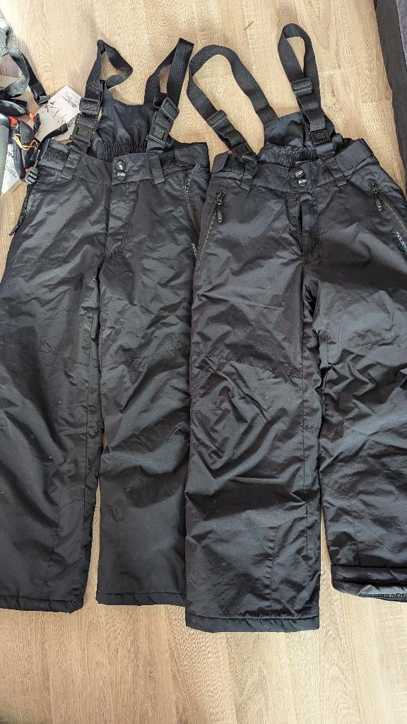 2x skibroek/ snowboard broek, mountain peak zwart mt 128, Broek, Gebruikt, Mountainpeak, Jongen of Meisje