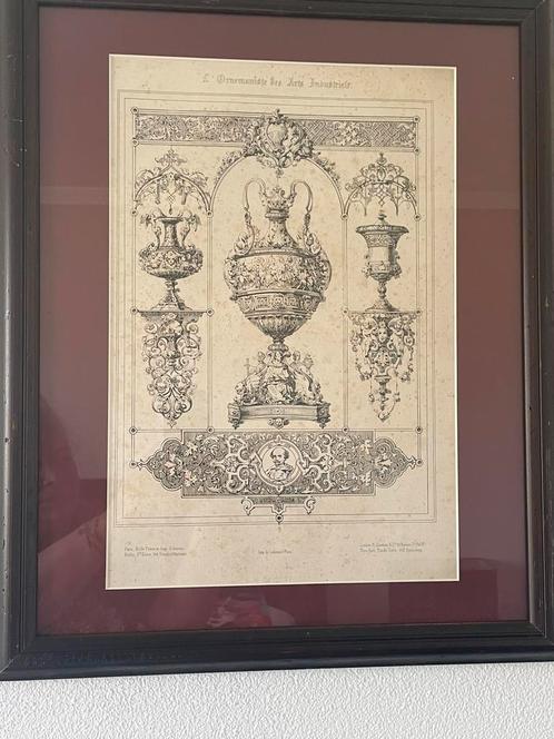 antieke Franse prenten – originele 19e-eeuwse lithografieën, Antiek en Kunst, Kunst | Litho's en Zeefdrukken, Ophalen