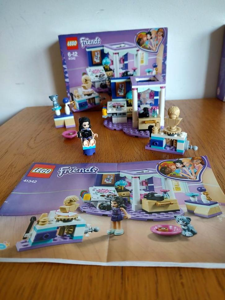 LEGO Friends 41342 Emma's Luxe Slaapkamer Compleet, Kinderen en Baby's, Speelgoed | Duplo en Lego, Zo goed als nieuw, Lego, Complete set