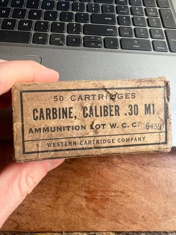 WO2 Amerikaans M1 Carbine Karabijn munitiedoosje 1943 beschikbaar voor biedingen