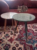 Bijzettafel rond marmer, Huis en Inrichting, Tafels | Salontafels, Ophalen, Overige materialen, 50 tot 75 cm, Rond